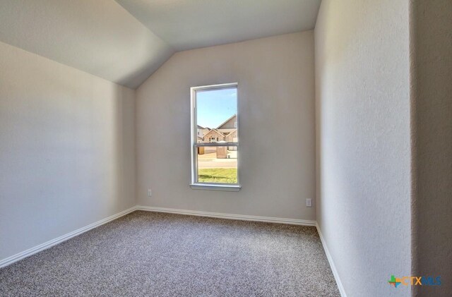 1416 Quarry Rock, New Braunfels, TX 78132 - additional living space featuring carpet floors, vaulted ceiling, and baseboards