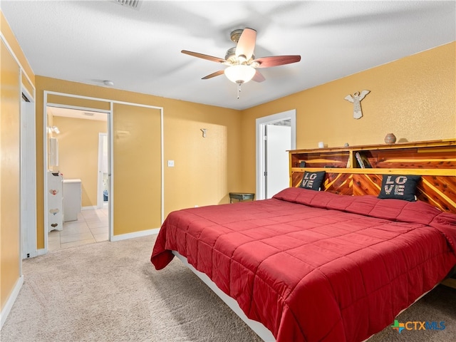4386 Morningside Way, Canyon Lake, TX 78133 - bedroom with carpet flooring and ceiling fan