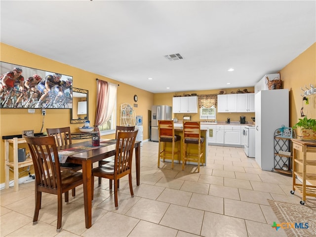 4386 Morningside Way, Canyon Lake, TX 78133 - dining area featuring recessed lighting and light tile patterned floors