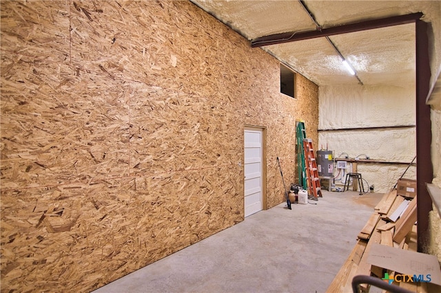 interior space featuring concrete floors