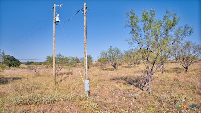 view of landscape featuring a rural view