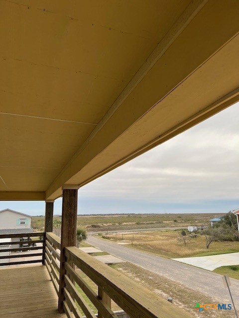 balcony with a rural view