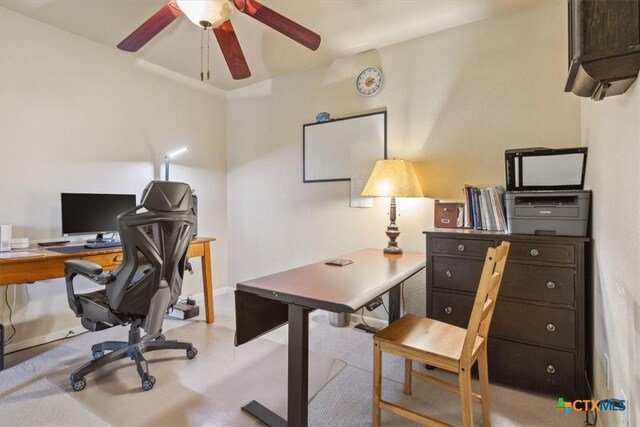 2005 Red Fox Dr, Nolanville, TX 76559 - office area featuring ceiling fan