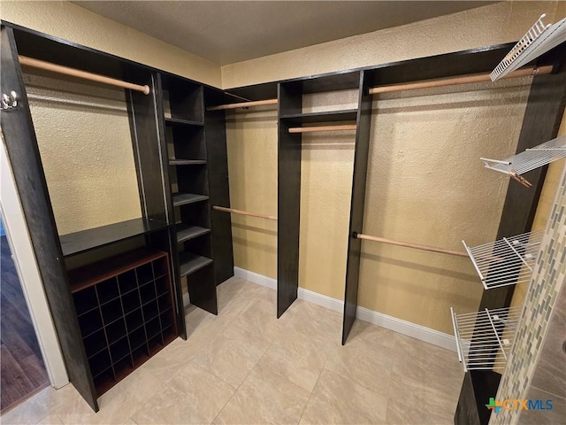 view of walk in closet