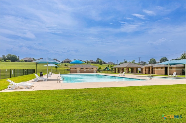 7106 Boulder Star Way, Temple, TX 76502 - community pool with a gazebo, a patio area, a residential view, and an outdoor structure