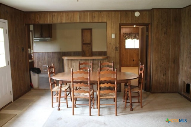 1610 Bexar Ave, Victoria, TX 77901 - dining space featuring wood walls