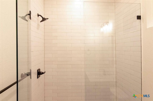 room details with tiled shower