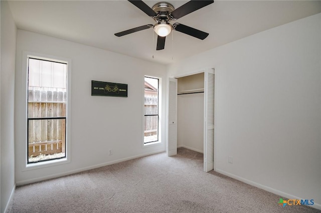 505 Bramble Bush Ln, Victoria, TX 77904 - unfurnished bedroom featuring carpet, a closet, and ceiling fan