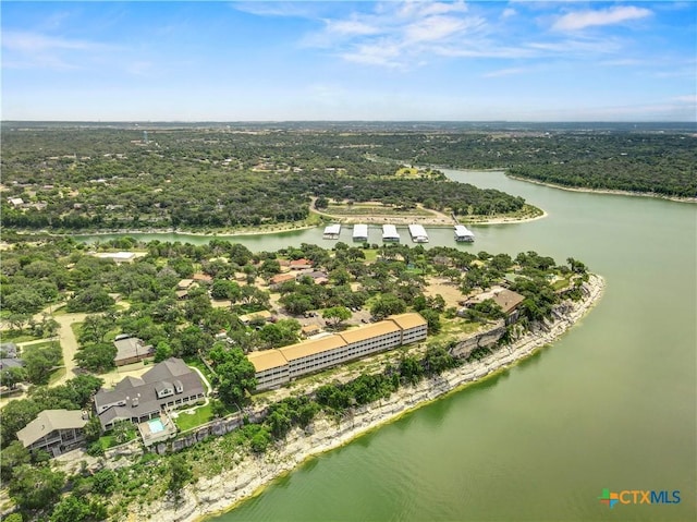 2 Cliffhouse Dr Unit 113, Belton, TX 76513 - aerial view of property and surrounding area featuring a large body of water and a forest