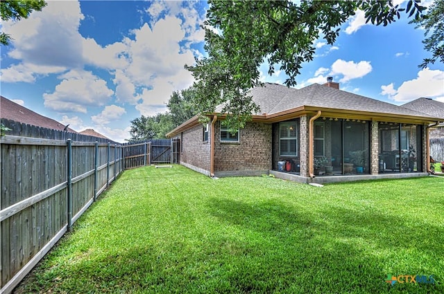 1521 Shadow Canyon Dr, Temple, TX 76502 - fenced backyard featuring a sunroom