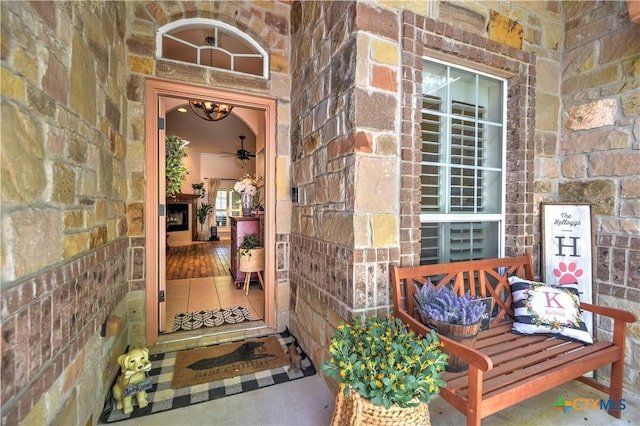 1521 Shadow Canyon Dr, Temple, TX 76502 - property entrance featuring stone siding and brick siding