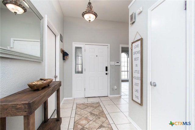 view of tiled foyer