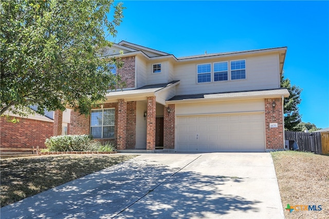 view of front property featuring a garage