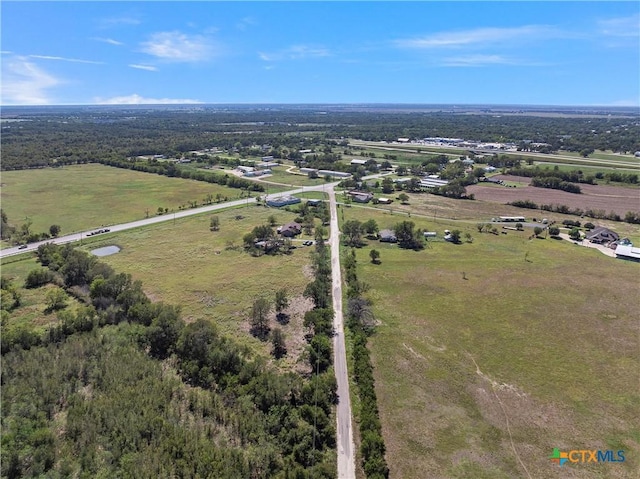 aerial view featuring a rural view