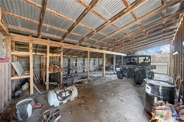 misc room featuring vaulted ceiling