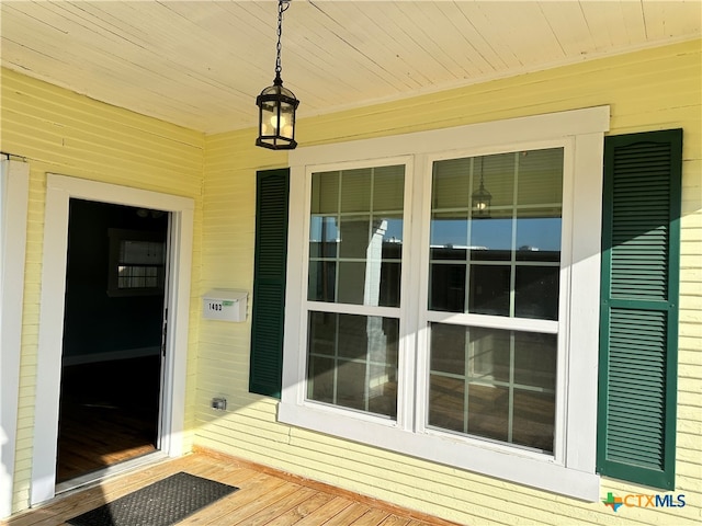 entrance to property with a porch