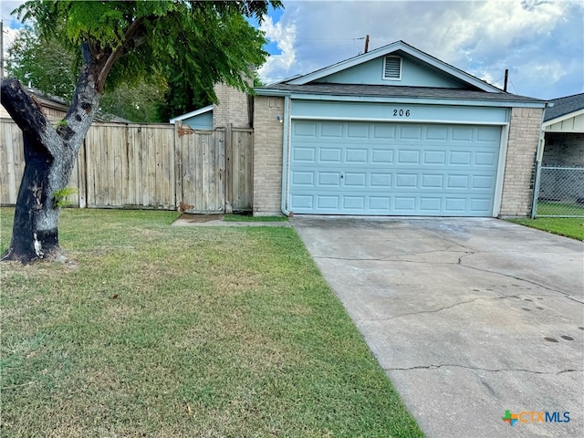 view of front of home with a front yard