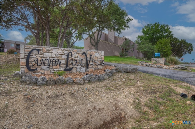 view of community sign