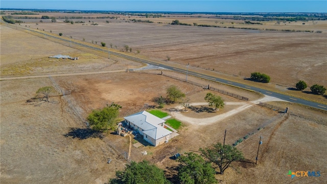 aerial view with a rural view