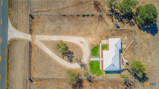 bird's eye view featuring a rural view