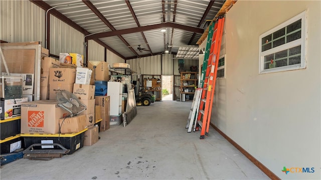 view of storage room