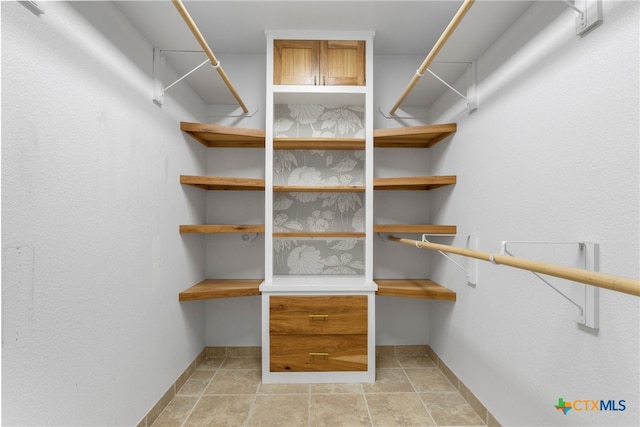 view of walk in closet