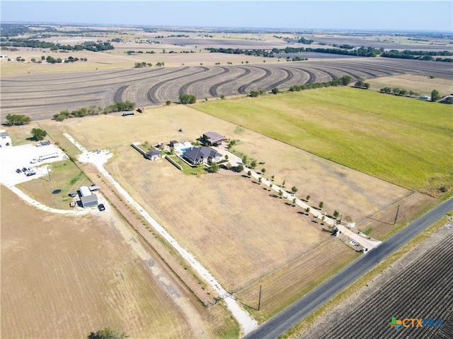 drone / aerial view featuring a rural view