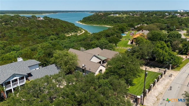 bird's eye view of a nearby body of water