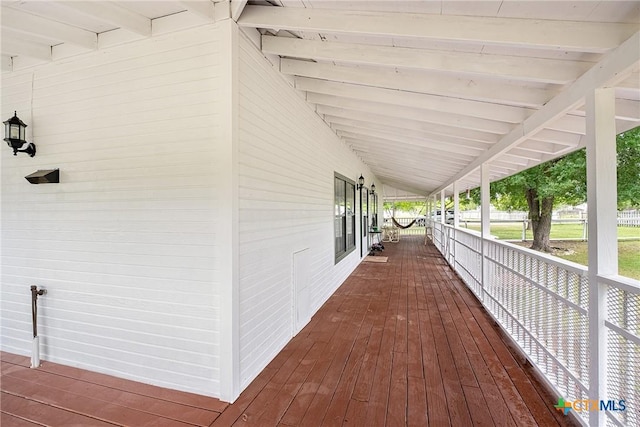 view of wooden terrace