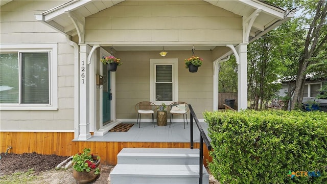 1261 W Mill St, New Braunfels, TX 78130 - doorway to property with covered porch
