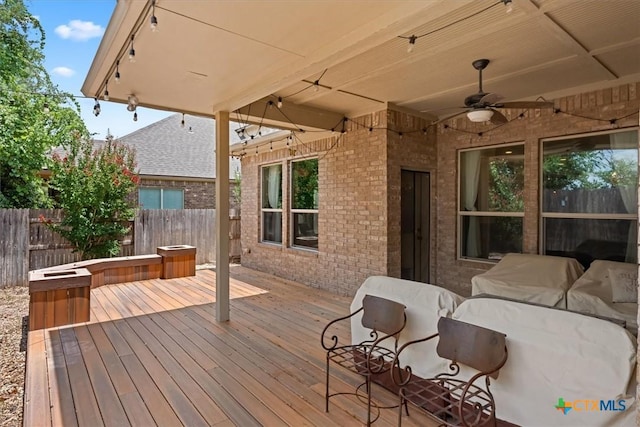 2303 Erica Kaitlin Ln, Cedar Park, TX 78613 - deck with ceiling fan