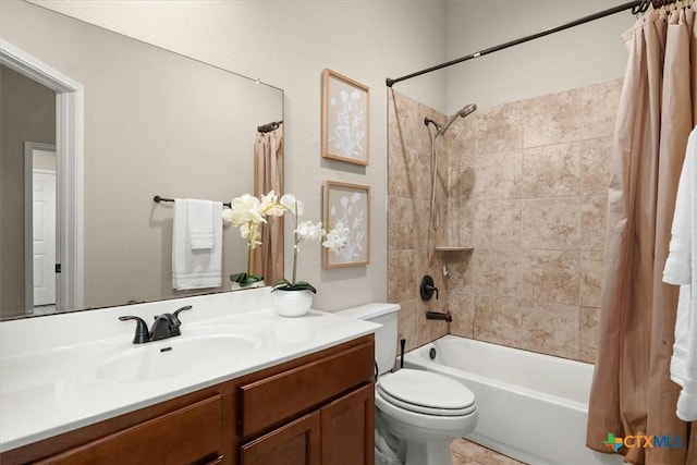 2303 Erica Kaitlin Ln, Cedar Park, TX 78613 - full bathroom featuring shower / bath combo with shower curtain, vanity, and toilet
