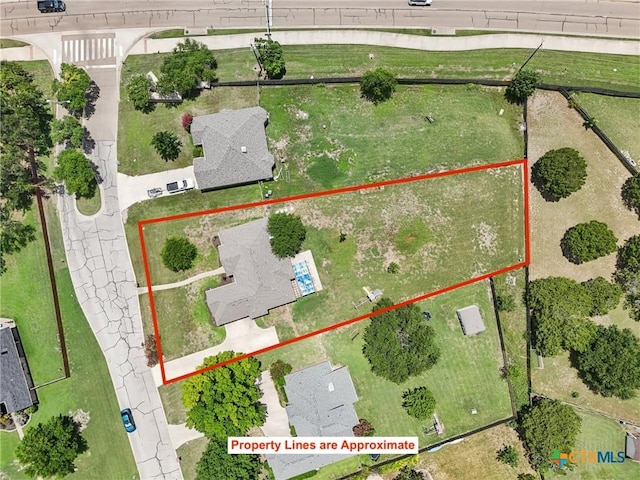 308 Cypress Springs Dr, Belton, TX 76513 - aerial view of property and surrounding area with property boundaries highlighted