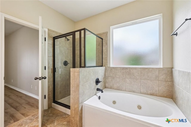 308 Cypress Springs Dr, Belton, TX 76513 - bathroom with a stall shower and a whirlpool tub