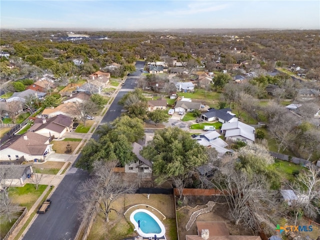 bird's eye view featuring a residential view