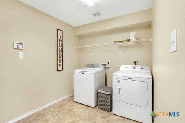 250 Val Verde Dr, New Braunfels, TX 78130 - laundry room with separate washer and dryer and light flooring