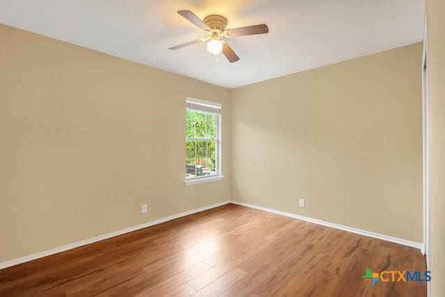 250 Val Verde Dr, New Braunfels, TX 78130 - empty room featuring wood finished floors and ceiling fan