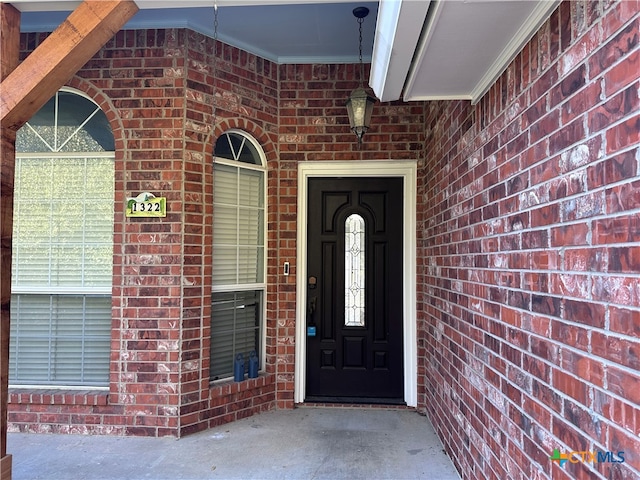 view of doorway to property