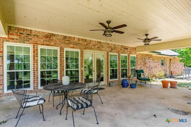 13650 Blackberry Rd, Salado, TX 76571 - view of patio featuring a ceiling fan and outdoor dining area