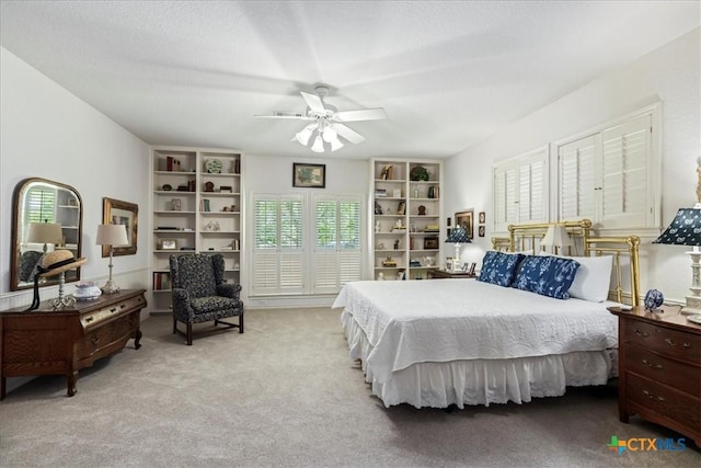 13650 Blackberry Rd, Salado, TX 76571 - bedroom with carpet floors and a ceiling fan