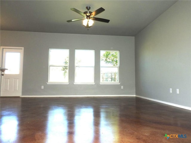 1421 Lindsey Dr, Copperas Cove, TX 76522 - spare room featuring healthy amount of natural light, a ceiling fan, baseboards, and wood finished floors