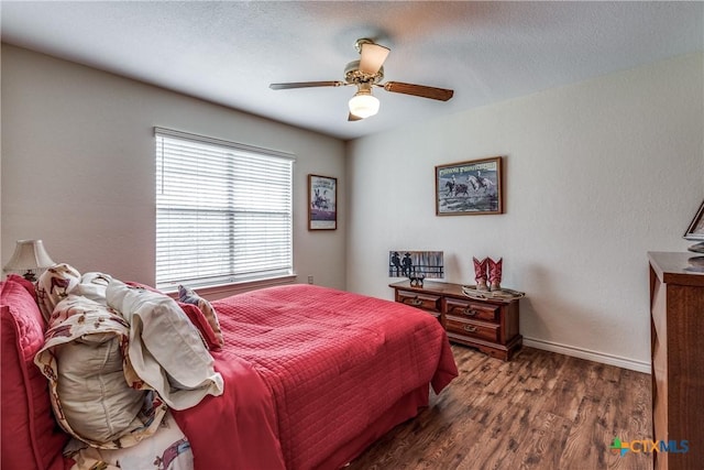 10767 Rosemar Ln, Adkins, TX 78101 - bedroom with wood finished floors and ceiling fan