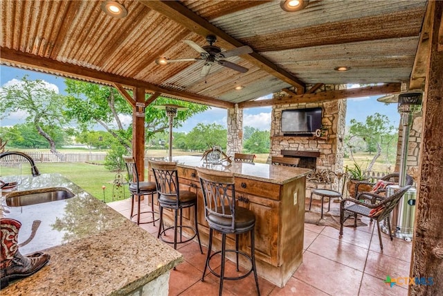 10767 Rosemar Ln, Adkins, TX 78101 - view of patio with ceiling fan