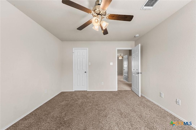 3303 Lorne Dr, Killeen, TX 76542 - unfurnished bedroom with carpet floors, baseboards, and a ceiling fan