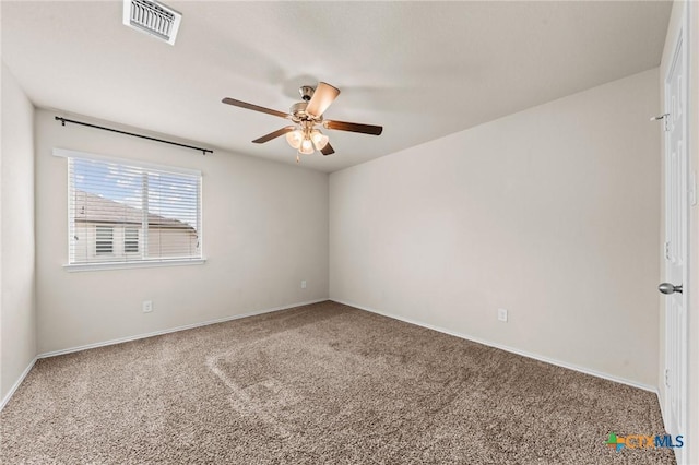 3303 Lorne Dr, Killeen, TX 76542 - empty room featuring carpet floors, a ceiling fan, and baseboards