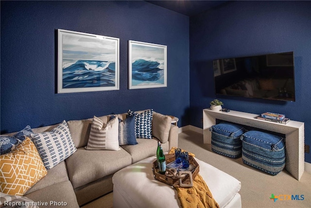 view of carpeted living room