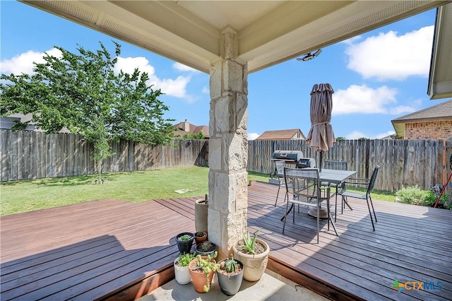 709 Rowdy Dr, Killeen, TX 76542 - deck featuring outdoor dining space and grilling area