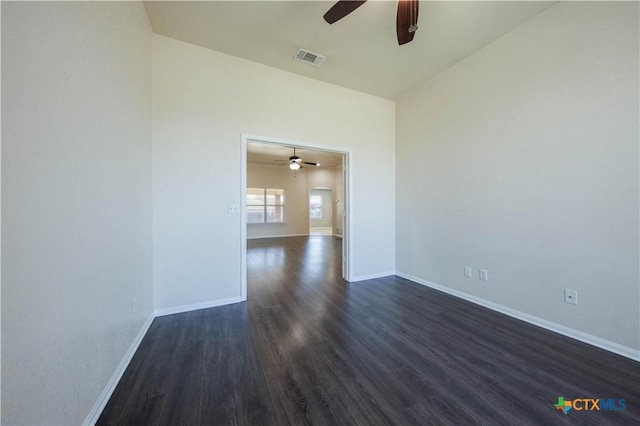 3907 Llano Estacado Ct, Killeen, TX 76549 - unfurnished room featuring a ceiling fan and dark wood finished floors