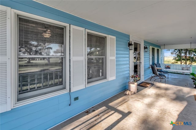 view of patio / terrace with a porch