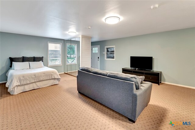 view of carpeted bedroom